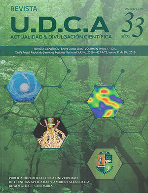 REVISTA UDCA ENERO - JUNIO 2016 - VOL. 19, N°. 1