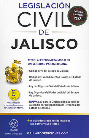 LEGISLACIÓN CIVIL DE JALISCO - 3.ª ED. 2023