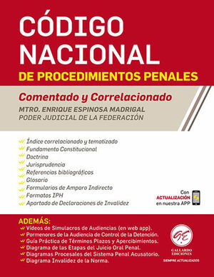 CÓDIGO NACIONAL DE PROCEDIMIENTOS PENALES, COMENTADO, CORRELACIONADO  -  7.ª ED. 2023