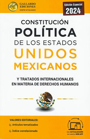 CONSTITUCIÓN POLÍTICA DE LOS ESTADOS UNIDOS MEXICANOS - 8.ª ED. 2024