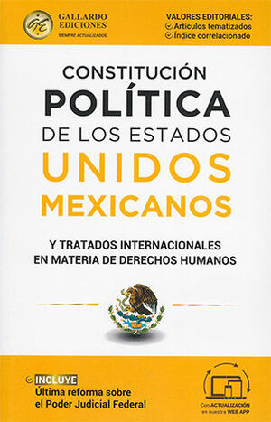 CONSTITUCIÓN POLÍTICA DE LOS ESTADOS UNIDOS MEXICANOS - 9.ª ED. 2025