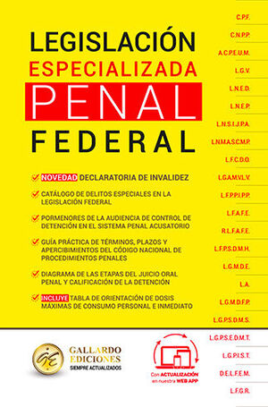 LEGISLACIÓN ESPECIALIZADA PENAL FEDERAL - 8.ª ED. 2025