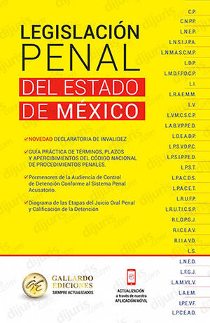 LEGISLACIÓN PENAL DEL ESTADO DE MÉXICO - 7.ª ED. 2024