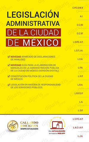 LEGISLACIÓN ADMINISTRATIVA DE LA CIUDAD DE MÉXICO  -  2.ª ED. 2023