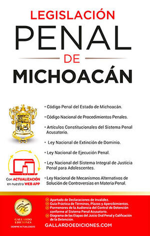 LEGISLACIÓN PENAL DE MICHOACÁN - 7.ª ED. 2024