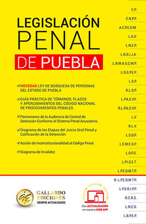LEGISLACIÓN PENAL DE PUEBLA - 11.ª ED. 2024