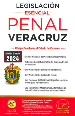 LEGISLACIÓN ESENCIAL PENAL DE VERACRUZ - 8.ª ED. 2024