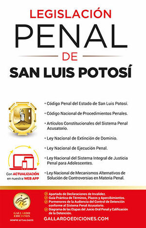 LEGISLACIÓN PENAL DE SAN LUIS POTOSÍ - 6.ª ED. 2024