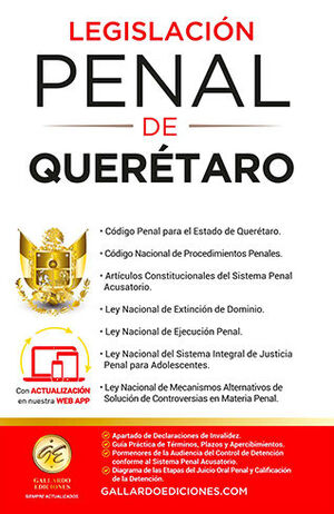 LEGISLACIÓN PENAL DE QUERÉTARO - 8.ª ED. 2024