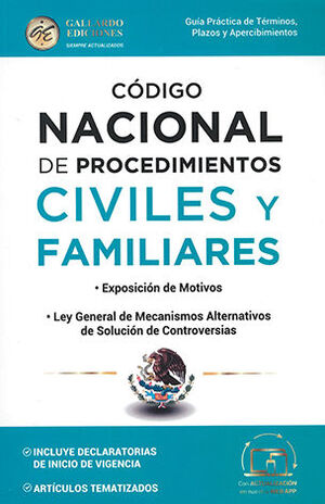 NUEVO CÓDIGO NACIONAL DE PROCEDIMIENTOS CIVILES Y FAMILIARES - 3.ª ED. 2025