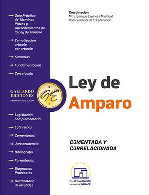 LEY DE AMPARO COMENTADA Y CORRELACIONADA - 5.ª ED. 2023 (TAMAÑO CARTA)