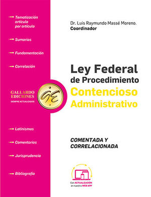 LEY FEDERAL DE PROCEDIMIENTO CONTENCIOSO ADMINISTRATIVO COMENTADA Y CORRELACIONADA - 1.ª ED. 2025 (TAMAÑO CARTA)