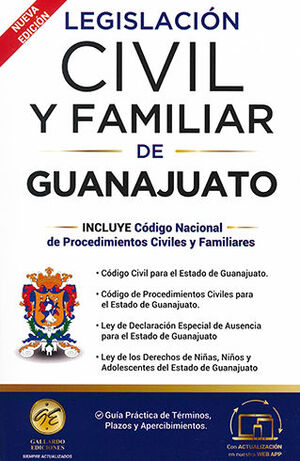 LEGISLACIÓN CIVIL Y FAMILIAR DE GUANAJUATO - 8.ª ED. 2024