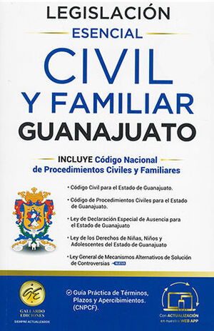 LEGISLACIÓN CIVIL Y FAMILIAR DE GUANAJUATO - 8.ª ED. 2024