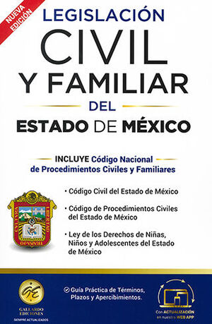 LEGISLACIÓN CIVIL Y FAMILIAR DEL ESTADO DE MÉXICO - 1.ª ED. 2024