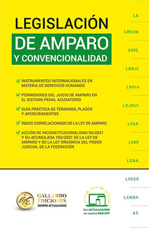 LEGISLACIÓN DE AMPARO Y CONVENCIONALIDAD ESPECIALIZADA - 1.ª ED. 2024