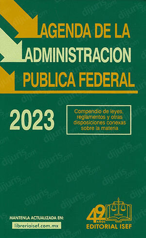 AGENDA DE LA ADMINISTRACIÓN PÚBLICA FEDERAL  -  40.ª ED. 2023