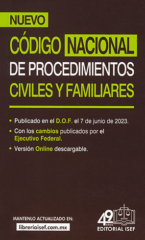 CÓDIGO NACIONAL DE PROCEDIMIENTOS CIVILES Y FAMILIARES - 1.ª ED. 2024 (BOLSILLO)