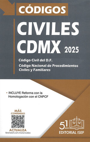 CÓDIGOS CIVILES DE LA CIUDAD DE MÉXICO - 1.ª ED. 2025 (PROFESIONAL)