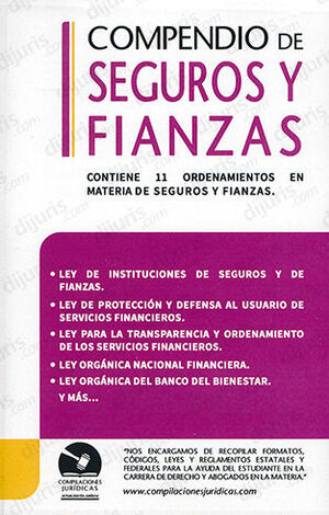 COMPENDIO DE SEGUROS Y FIANZAS  -  1.ª ED. 2023