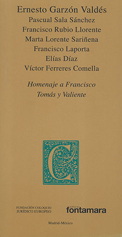HOMENAJE A FRANCISCO TOMÁS Y VALIENTE - 1.ª ED. 2013