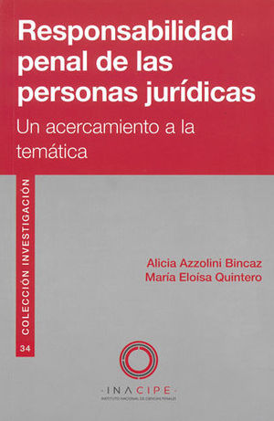 RESPONSABILIDAD PENAL DE LAS PERSONAS JURÍDICAS - 1.ª ED. 2019