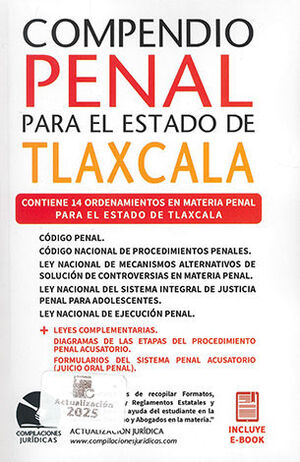 COMPENDIO PENAL PARA EL ESTADO DE TLAXCALA - ACTUALIZACIÓN AL 2025