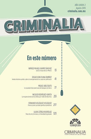 CRIMINALIA AÑO LXXXVI - 02 REVISTA DE LA ACADEMIA MEXICANA DE CIENCIAS PENALES