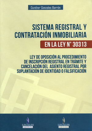 SISTEMA REGISTRAL Y CONTRATACION INMOBILIARIA