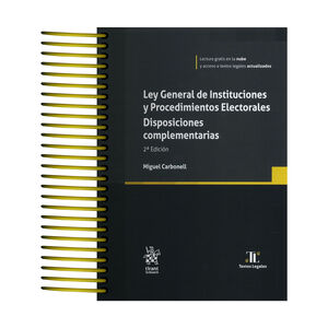 LEY GENERAL DE INSTITUCIONES Y PROCEDIMIENTOS ELECTORALES. - 2.ª ED. 2025 (CON ARILLAS Y PASTA DURA)