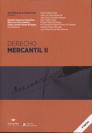 DERECHO MERCANTIL II - 3ª ED 2014