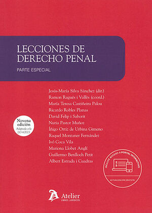 LECCIONES DE DERECHO PENAL. PARTE ESPECIAL - 9.ª ED. 2023 ADAPTADA A LA LO 4/2023