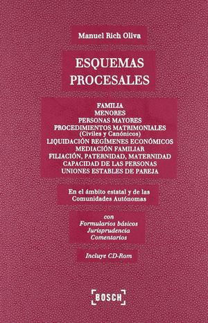 ESQUEMAS PROCESALES. FAMILIA; MENORES; PERSONAS MAYORES; MATRIMONIO; UNIONES EST