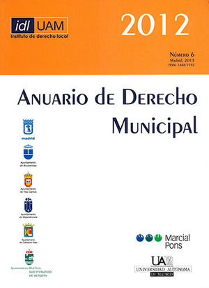 ANUARIO DE DERECHO MUNICIPAL. NÚMERO 6. 2012