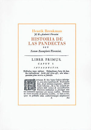 HISTORIA DE LAS PANDECTAS - 1.ª ED. 2016
