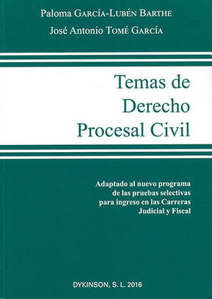 TEMAS DE DERECHO PROCESAL CIVIL - 1.ª ED. 2016