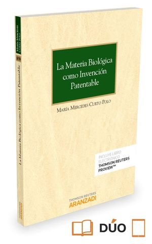 MATERIA BIOLOGICA COMO INVENCION PATENTABLE,LA