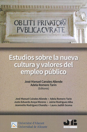 ESTUDIOS SOBRE LA NUEVA CULTURA Y VALORES DEL EMPLEO PÚBLICO