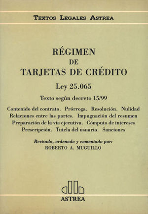 REGIMEN DE TARJETAS DE CREDITO