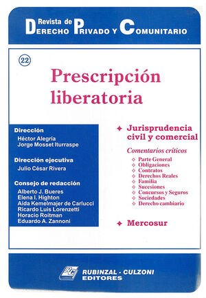 REVISTA DE DERECHO PRIVADO Y COMUNITARIO # 22 PRESCRIPCIÓN LIBERATORIA