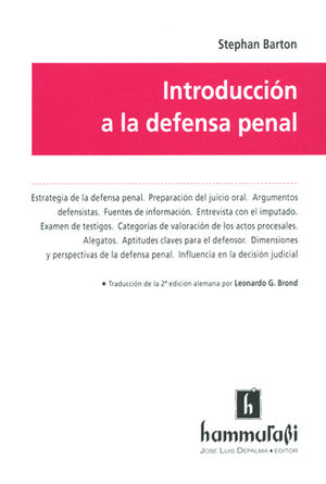 INTRODUCCIÓN A LA DEFENSA PENAL