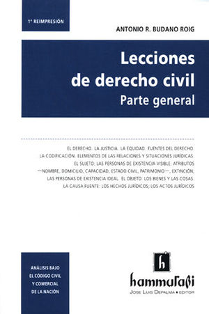 LECCIONES DE DERECHO CIVIL. PARTE GENERAL