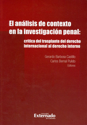 ANÁLISIS DE CONTEXTO EN LA INVESTIGACION PENAL