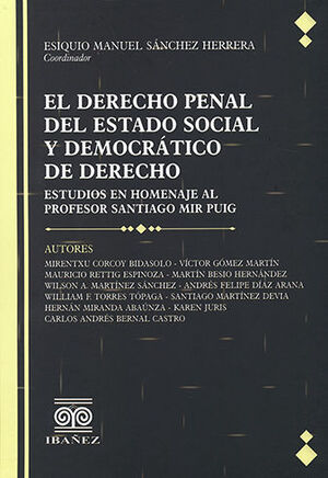 DERECHO PENAL DEL ESTADO SOCIAL Y DEMOCRÁTICO DE DERECHO, EL