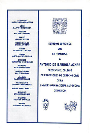HOMENAJE A ANTONIO IBARROLA AZNAR - 1.ª ED. 1996
