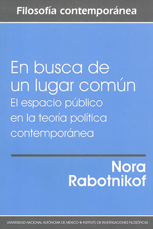 EN BUSCA DE UN LUGAR COMÚN - 1.ª ED. 2005, 1.ª REIMP. 2011