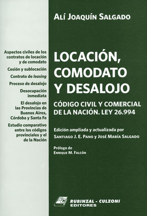 LOCACIÓN, COMODATO Y DESALOJO - 1.ª ED. 2016