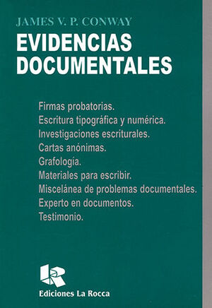 EVIDENCIAS DOCUMENTALES - 1ª ED. 2002, 1ª REIMP. 2007.