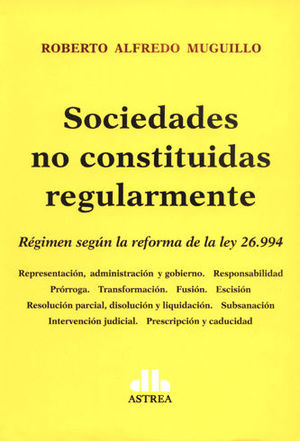 SOCIEDADES NO CONSTITUIDAS REGULARMENTE