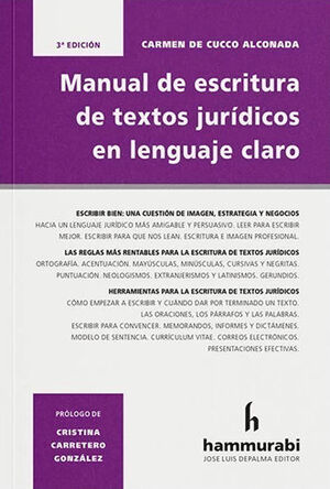 MANUAL DE ESCRITURA DE TEXTOS JURÍDICOS EN LENGUAJE CLARO - 3.ª ED. 2023